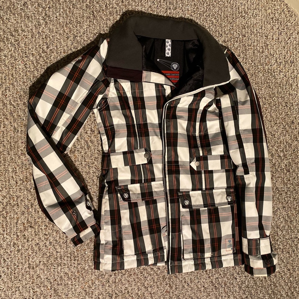 Burton snow jacket ::: orange and black